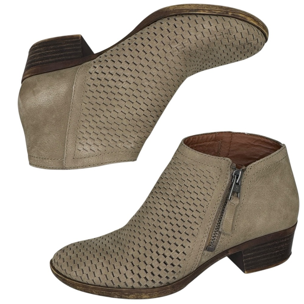 Lucky Brand Brielley Tan Leather Ankle Boots - Size 7